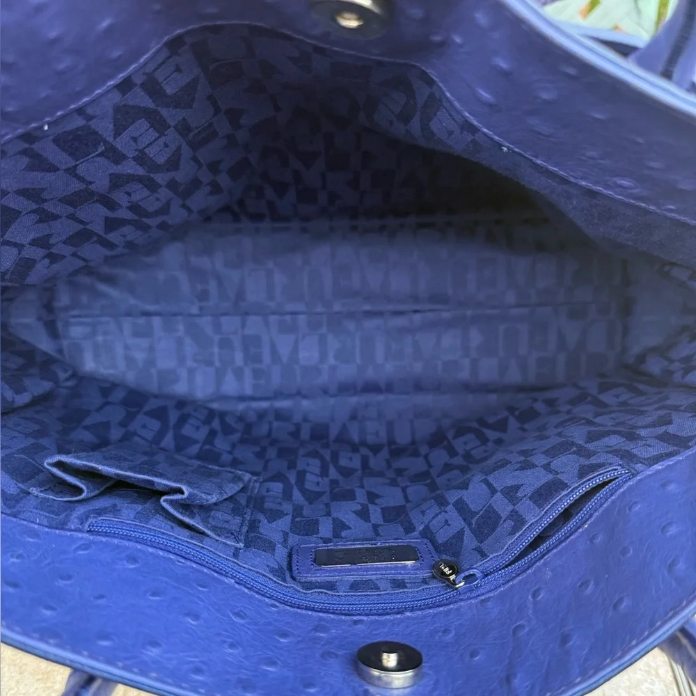 Furla Ostrich Print Leather Purse - Picture 12 of 14